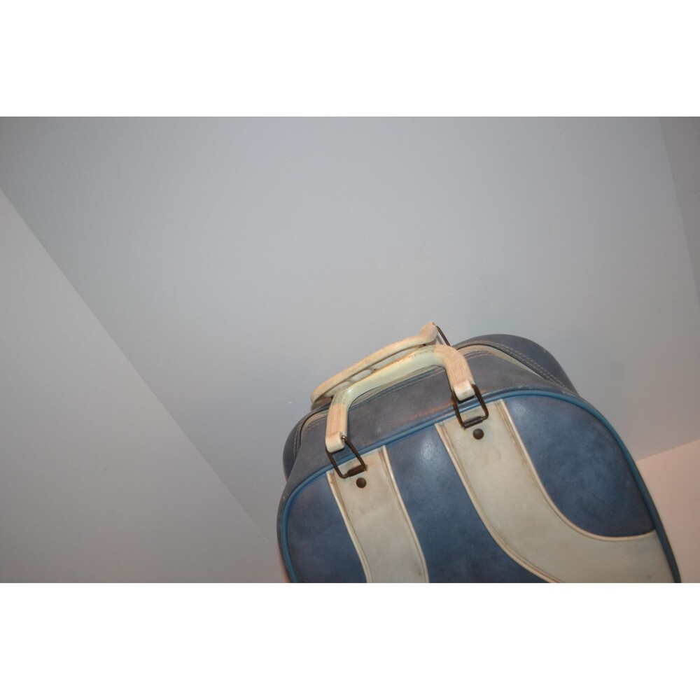 Vintage Bowling Bag Rocking Retro Mod Blue - Picture 2 of 6